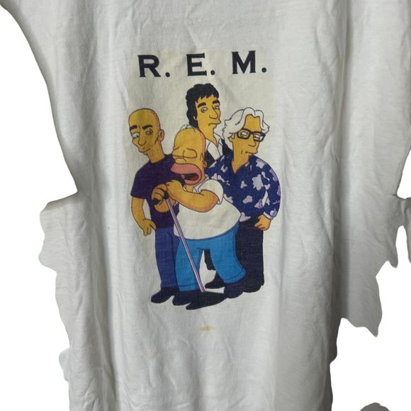 VTG Simpsons x R.E.M. T Shirt XL - Picture 2 of 3